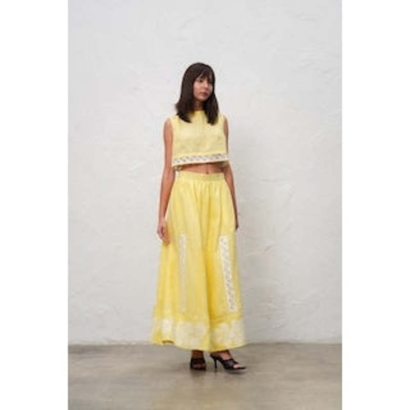 Annabo Desert Rose Maxi Skirt - Yellow