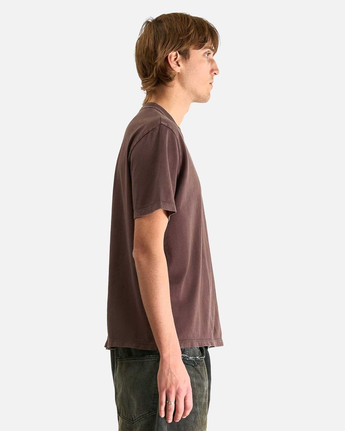 Our Legacy Box T-Shirt in Worn Brown Legacy Jersey Top - Image 2 of 5