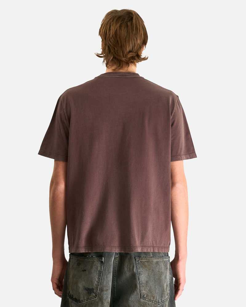 Our Legacy Box T-Shirt in Worn Brown Legacy Jersey Top