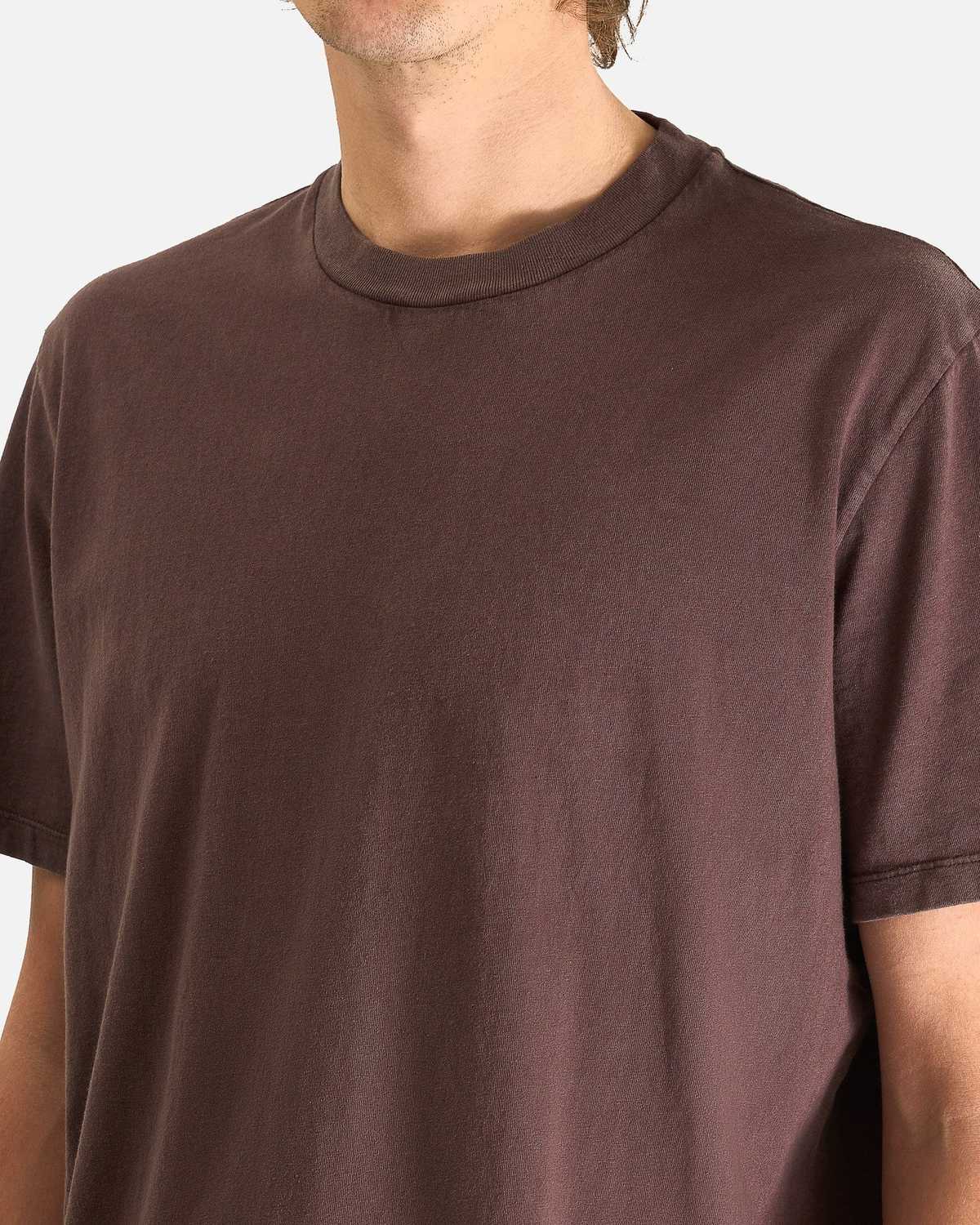 Our Legacy Box T-Shirt in Worn Brown Legacy Jersey Top - Image 4 of 5