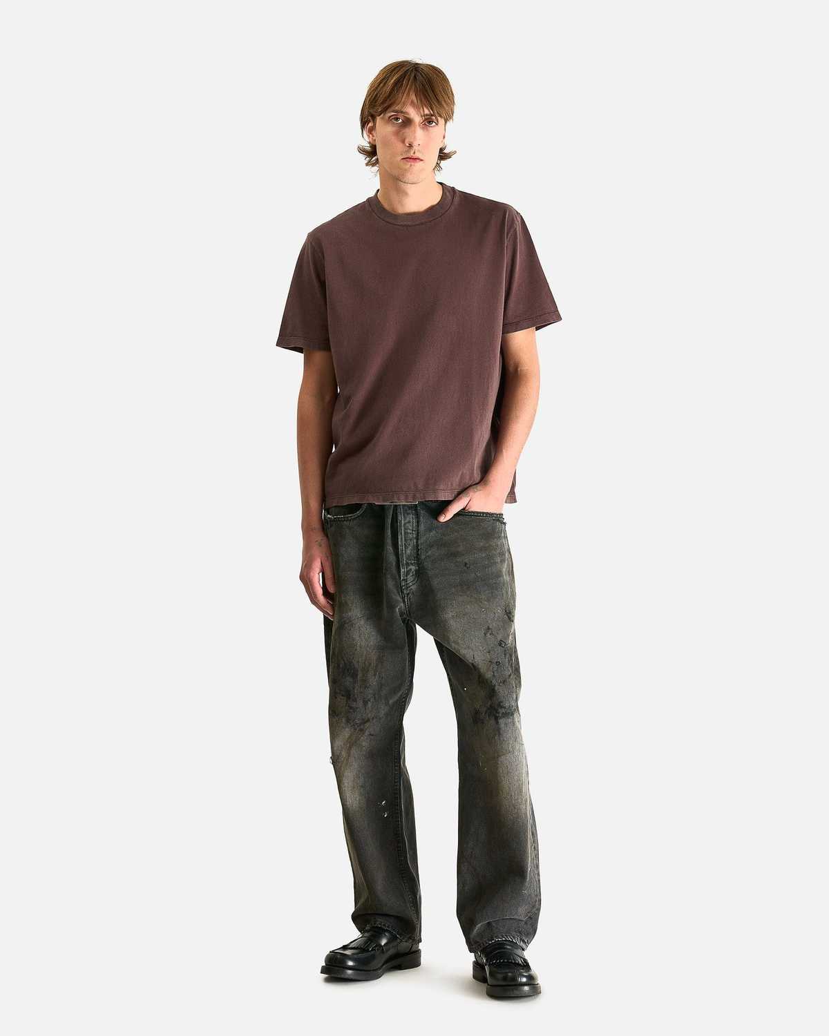 Our Legacy Box T-Shirt in Worn Brown Legacy Jersey Top - Image 5 of 5