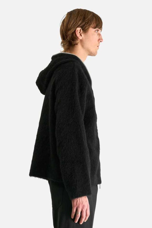 Our Legacy Full Zip Hood Sweater - Black