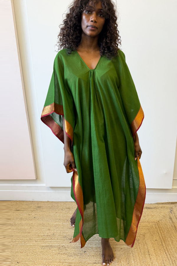 Two Moss Green Manga Caftan