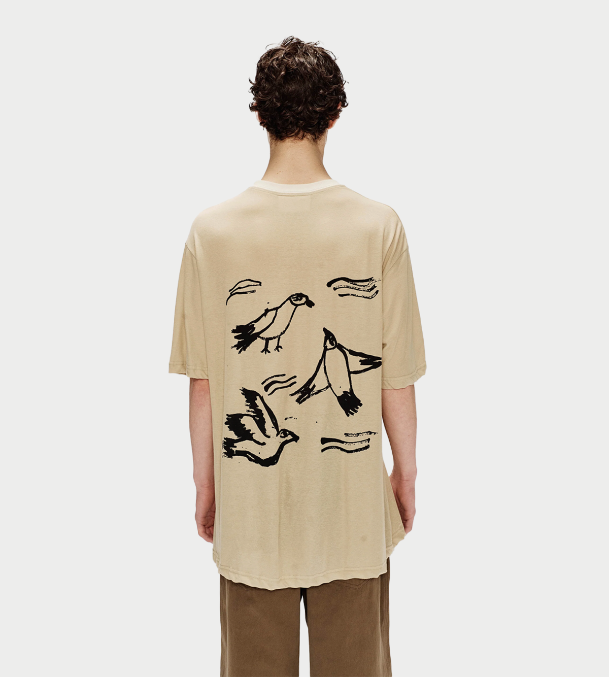 Song for the Mute "Coordinates" Oversized Tee - Beige - Image 2 of 6