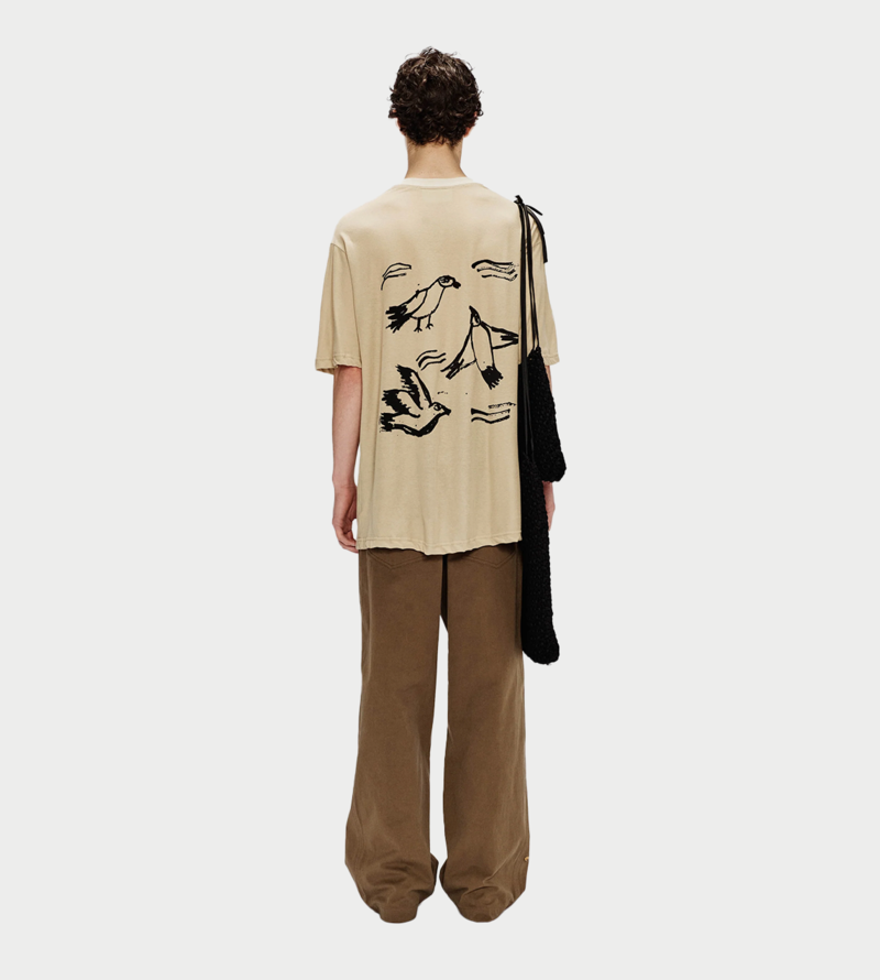 Song for the Mute "Coordinates" Oversized Tee - Beige