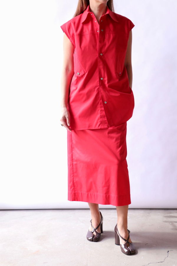 Gauchere Oversized Sleeveless Shirt Top