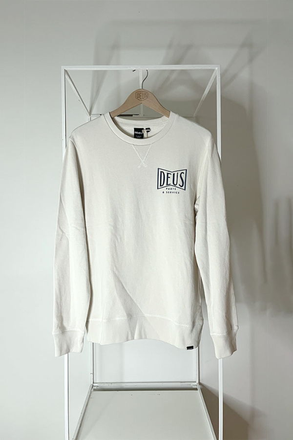 Deus Ex Machina Avenue Crew Sweater - Vintage White