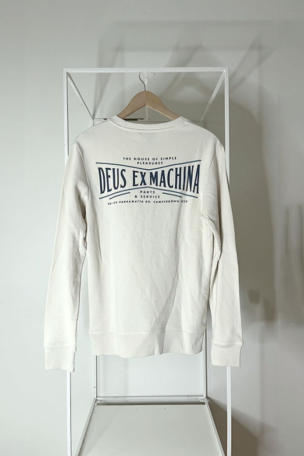 Deus Ex Machina Avenue Crew Sweater - Vintage White