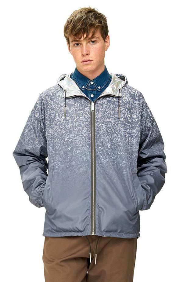 The Very Warm Reversible Hooded Windbreaker Jacket Silver Garmentory