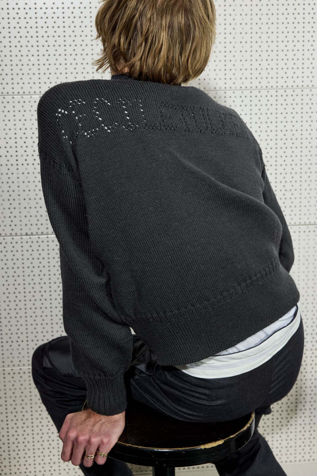 Cecile Tulkens Uniform Wool Gansey - Grey - Image 2 of 5