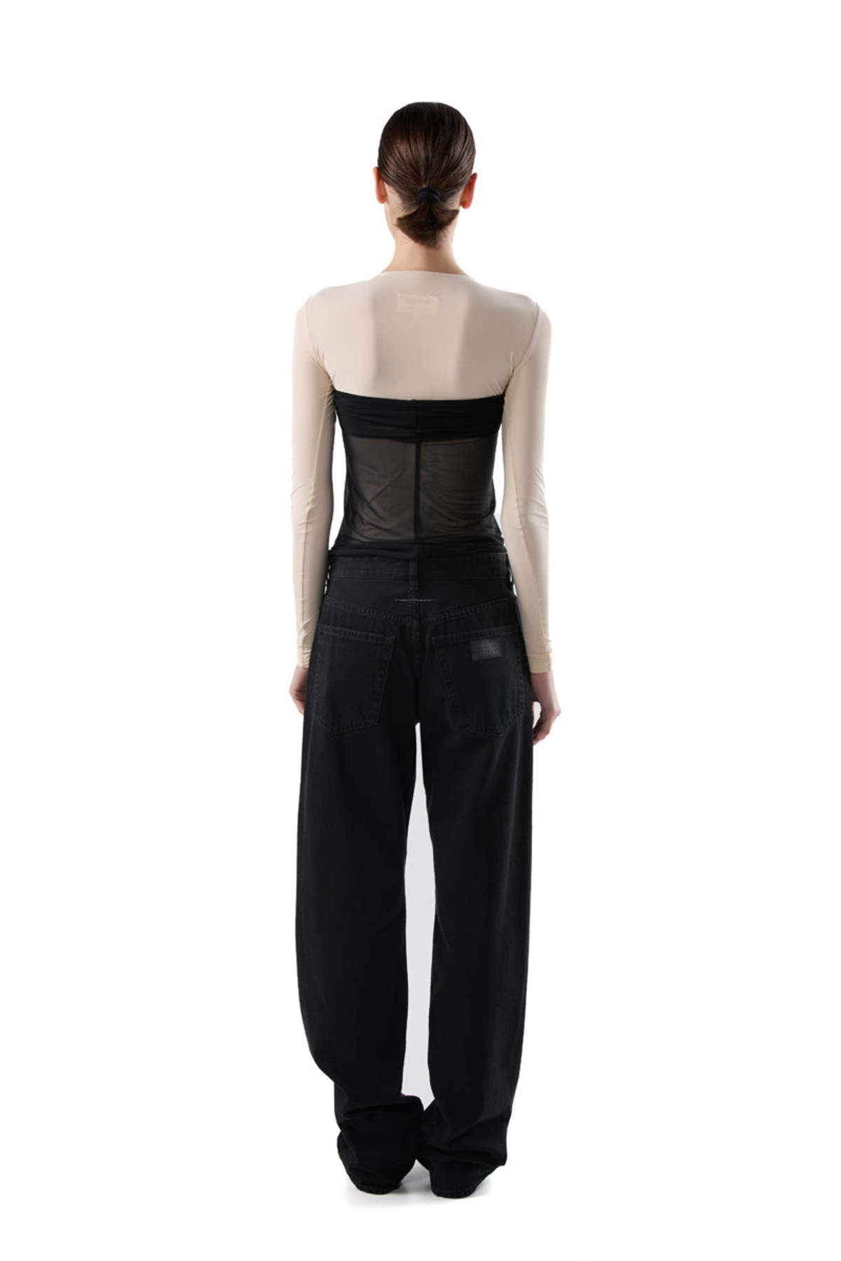 MM6 Maison Margiela Gathered Jeans - Image 3 of 6