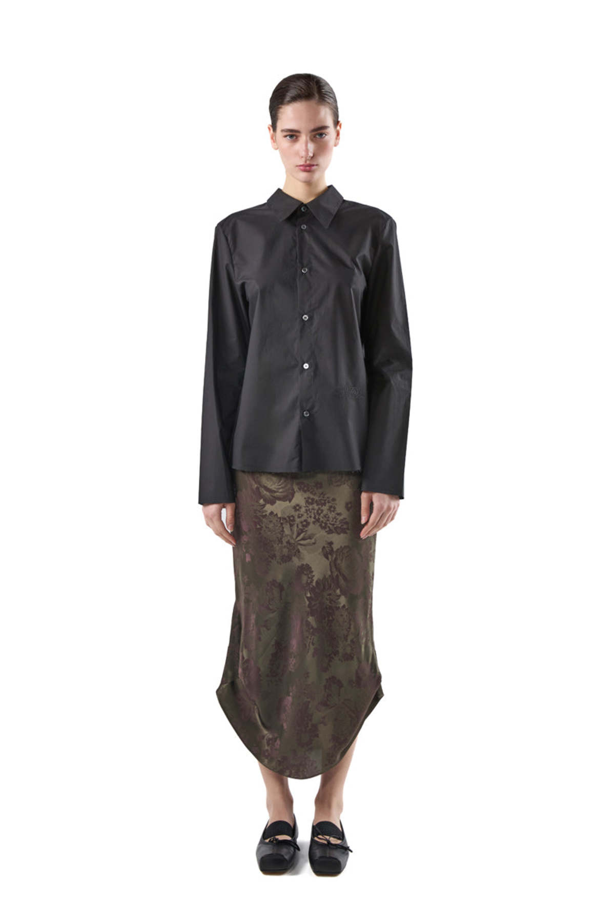 MM6 Maison Margiela Jacquard Midi Skirt - Image 1 of 4