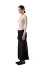 MM6 Maison Margiela Pleated Draped Midi Skirt - Black - Thumbnail 3
