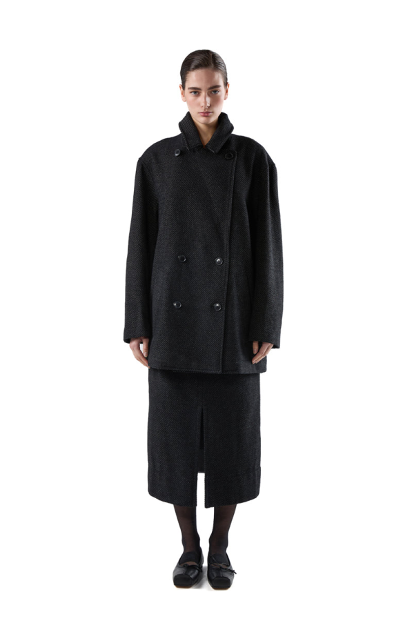 Proenza Schouler Ronan Wool Jacket - Black/Grey