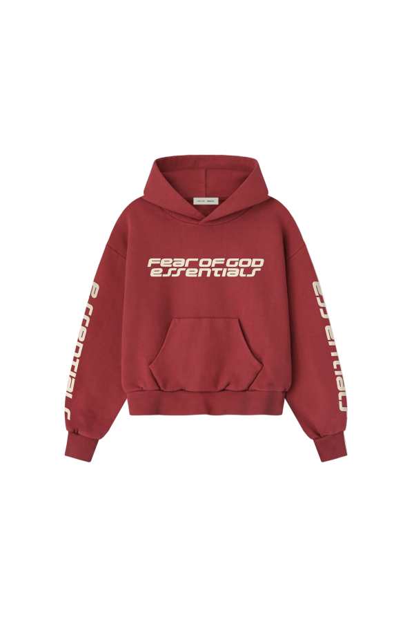 Fear of God Essentials Classic Hoodie - Crimson