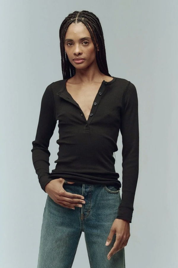 The Great. The Baby Rib Henley Top