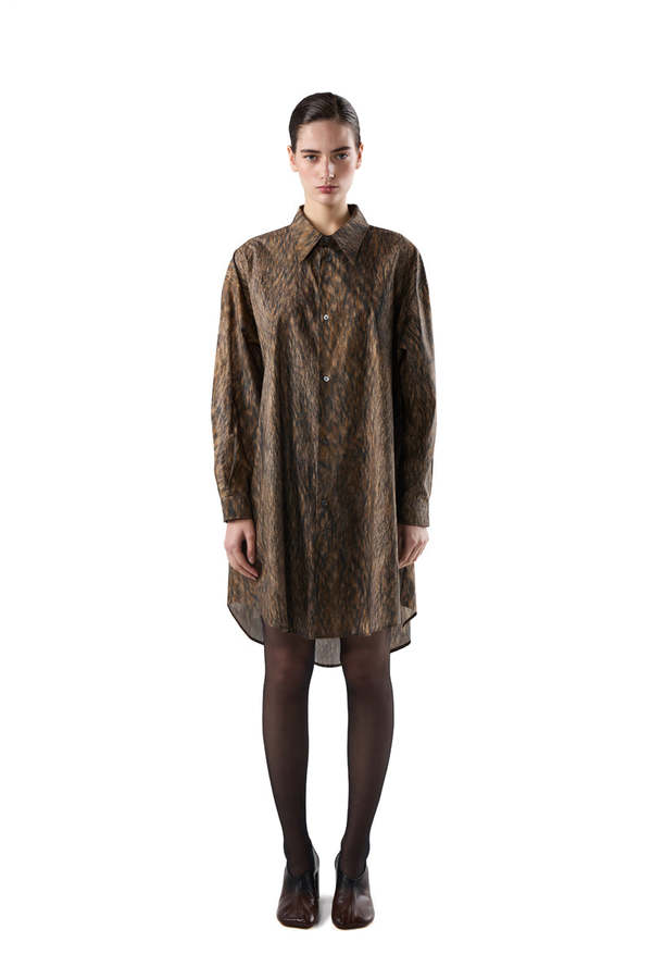 MM6 Maison Margiela Animal Print Shirt Dress