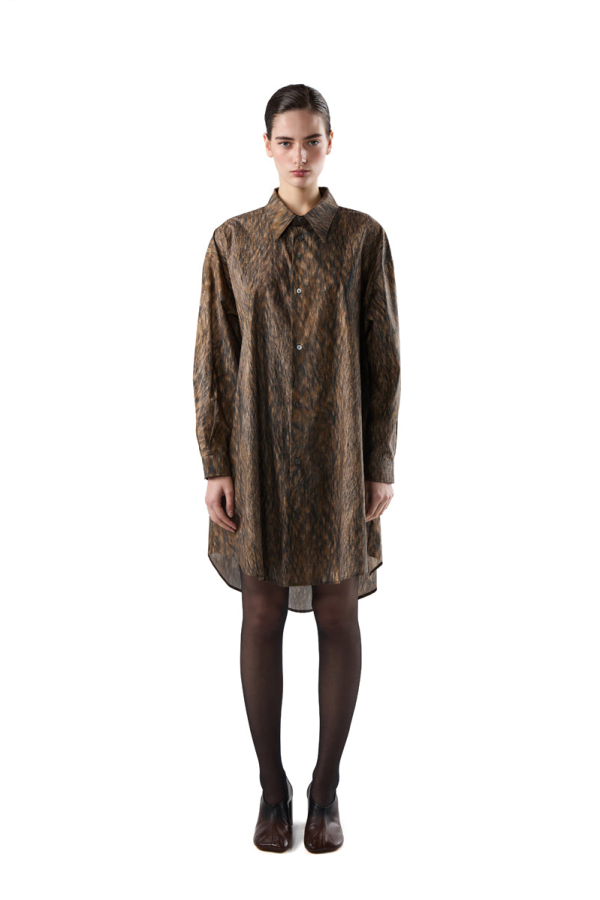 MM6 Maison Margiela Animal Print Shirt Dress