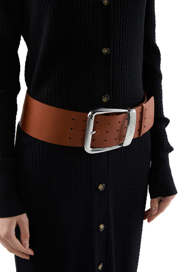 MM6 Maison Margiela Leather Belt - Brown