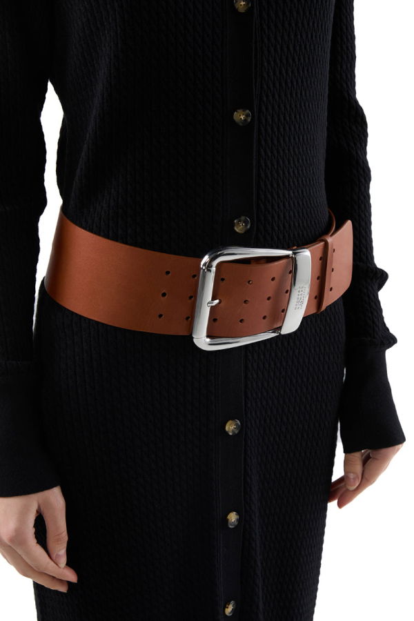 MM6 Maison Margiela Leather Belt - Brown