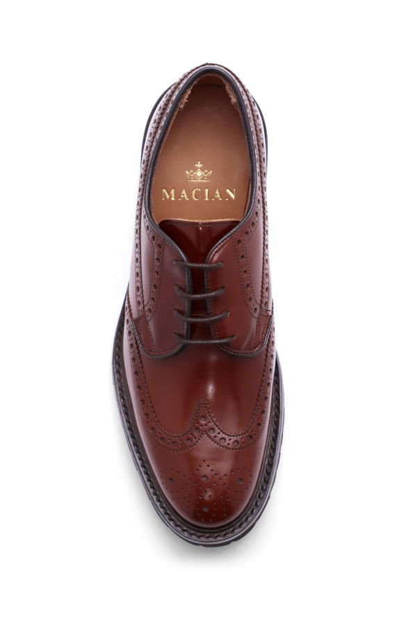 macian-prod Guinevere Brogue Derby Shoes - Hazelnut