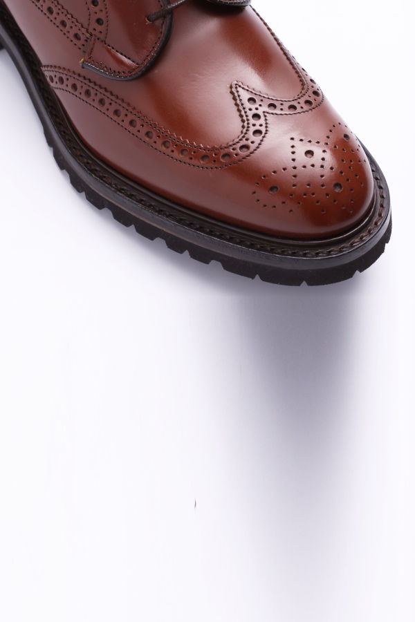 macian-prod Guinevere Brogue Derby Shoes - Hazelnut