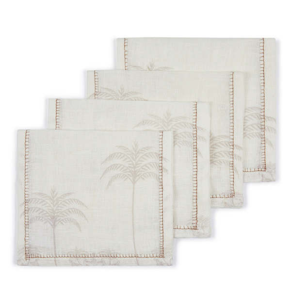 Majka & Co La Fortuna Palms Cocktail Napkins Set of 4