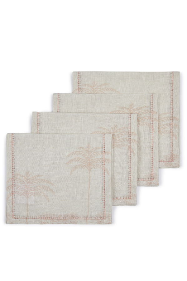 Majka & Co La Fortuna Palms Cocktail Napkins Set of 4