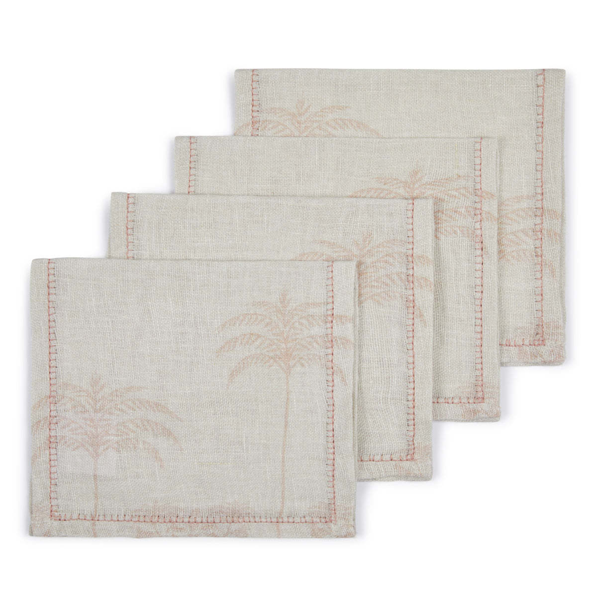 Majka & Co La Fortuna Palms Cocktail Napkins Set of 4 - Image 2 of 5