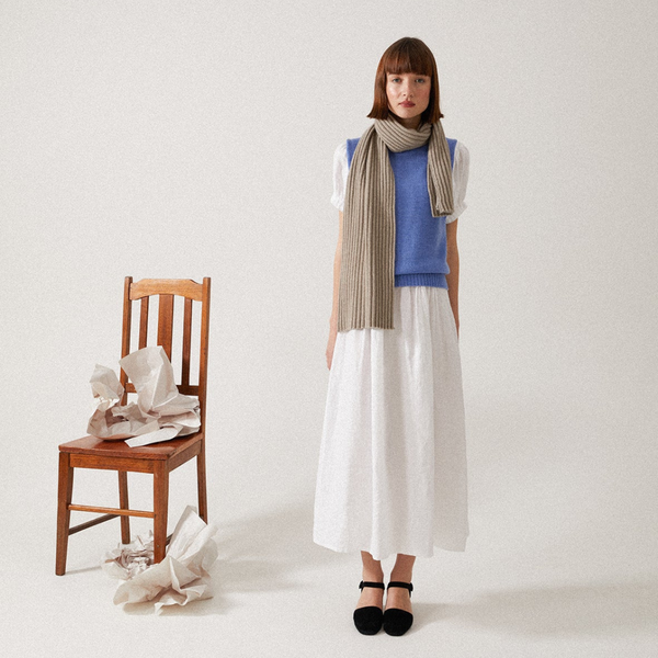 Francie Ripple Scarf Natural