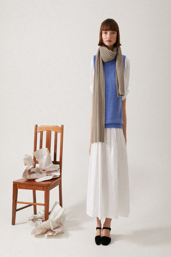 Francie Ripple Scarf Natural