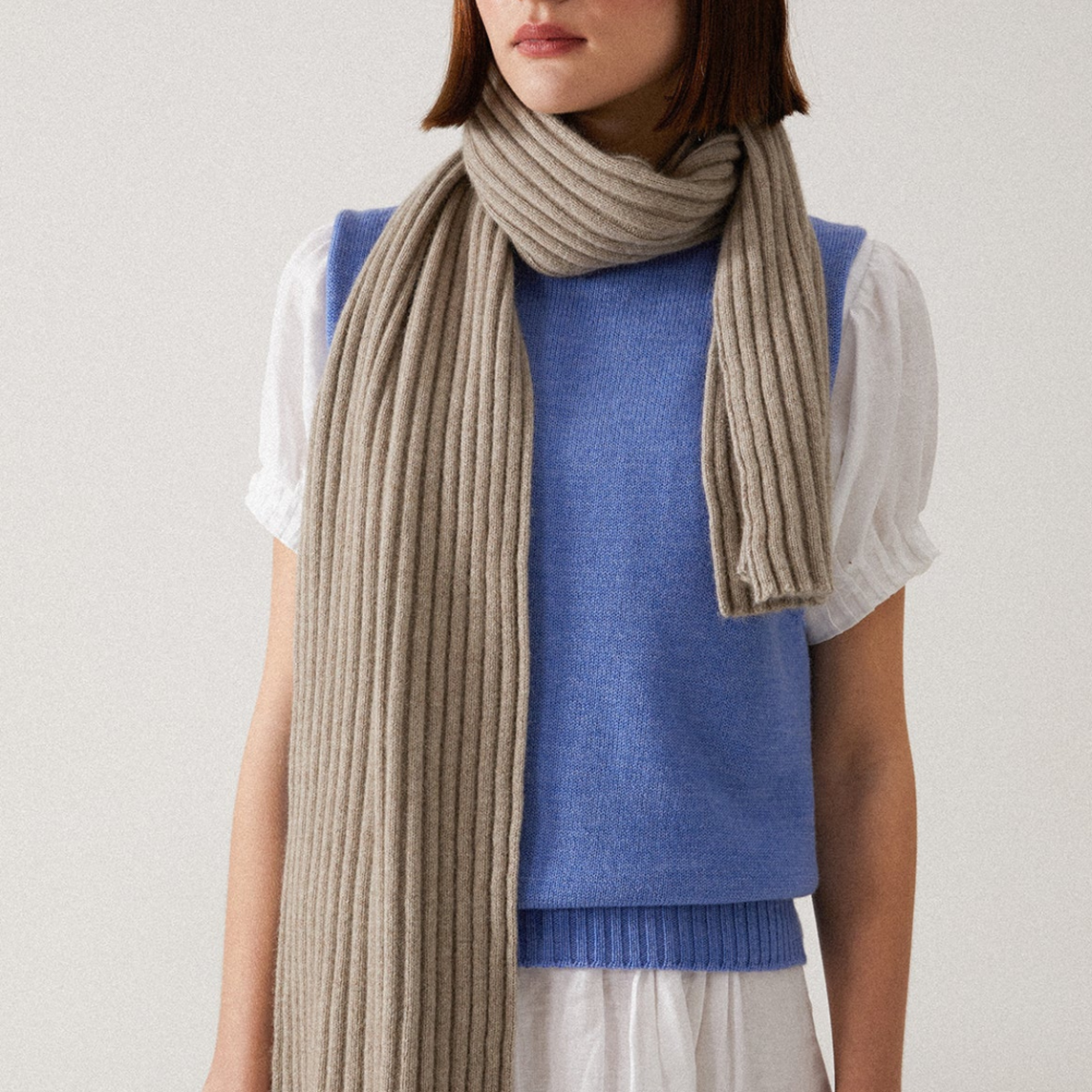 Francie Ripple Scarf Natural - Image 3 of 4