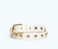 Freda Salvador Rebecca Belt - Bone Calf/Gold Studs - Thumbnail 1