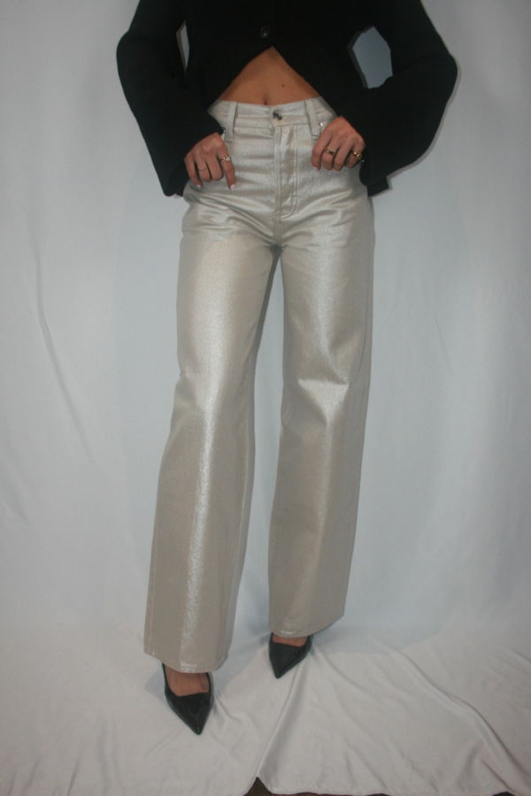 Pistola Tate High Rise Bowed Wide Leg Pant