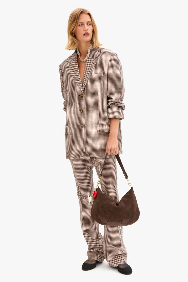 Clare V. Moyen Suede Messenger Bag - Mahogany