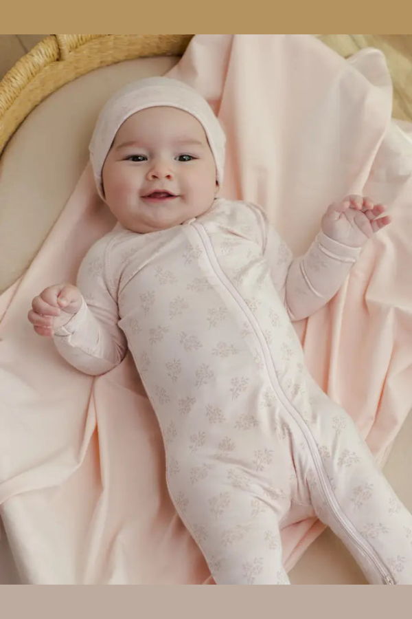 KIDS Rylee + Cru Quincy Mae Modal Zip Footie Pajamas