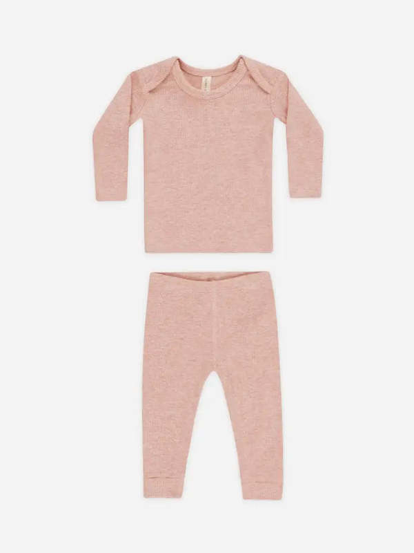 KIDS Rylee + Cru Quincy Mae Ribbed Tee + Legging Set