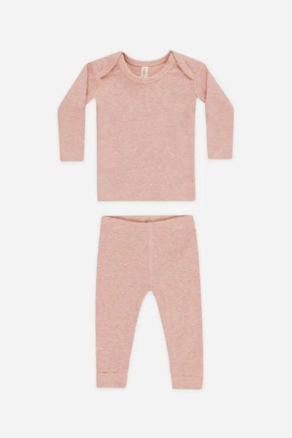 KIDS Rylee + Cru Quincy Mae Ribbed Tee + Legging Set