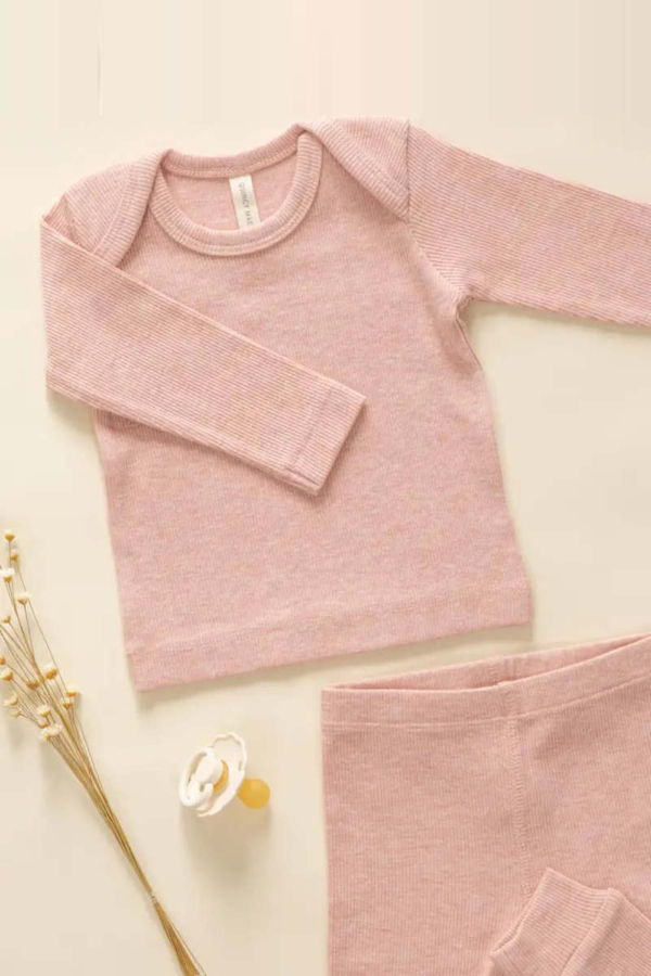 KIDS Rylee + Cru Quincy Mae Ribbed Tee + Legging Set