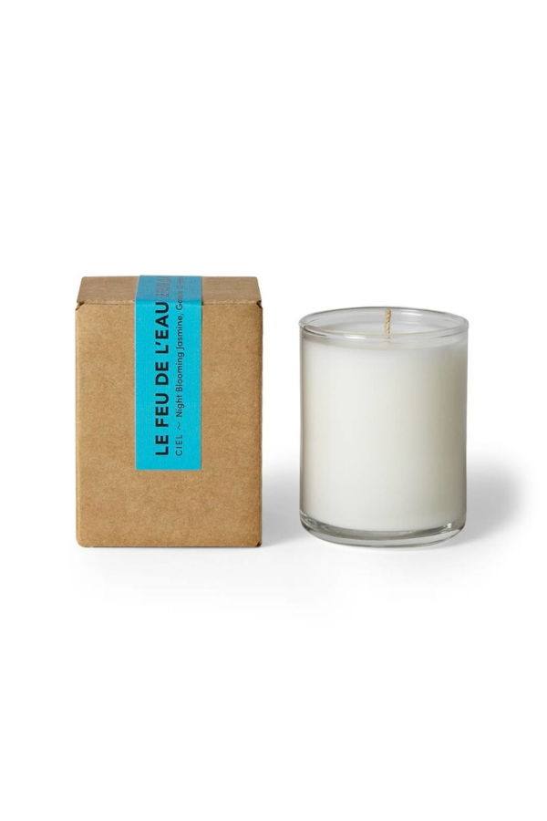 Le Feu De L'Eau Ciel Glass Votive Candle - Blue