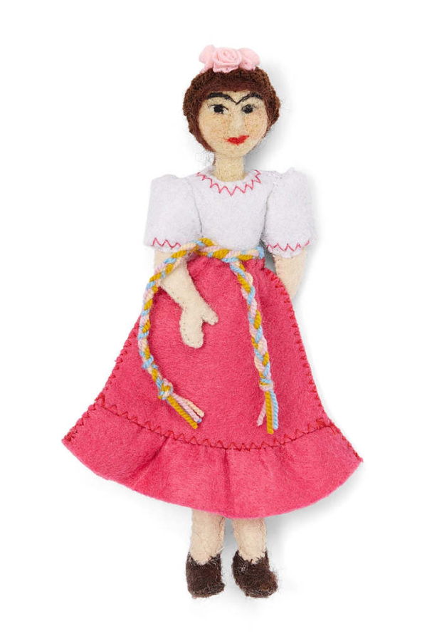 Silk Road Bazaar Frida Kahlo Felt Ornament