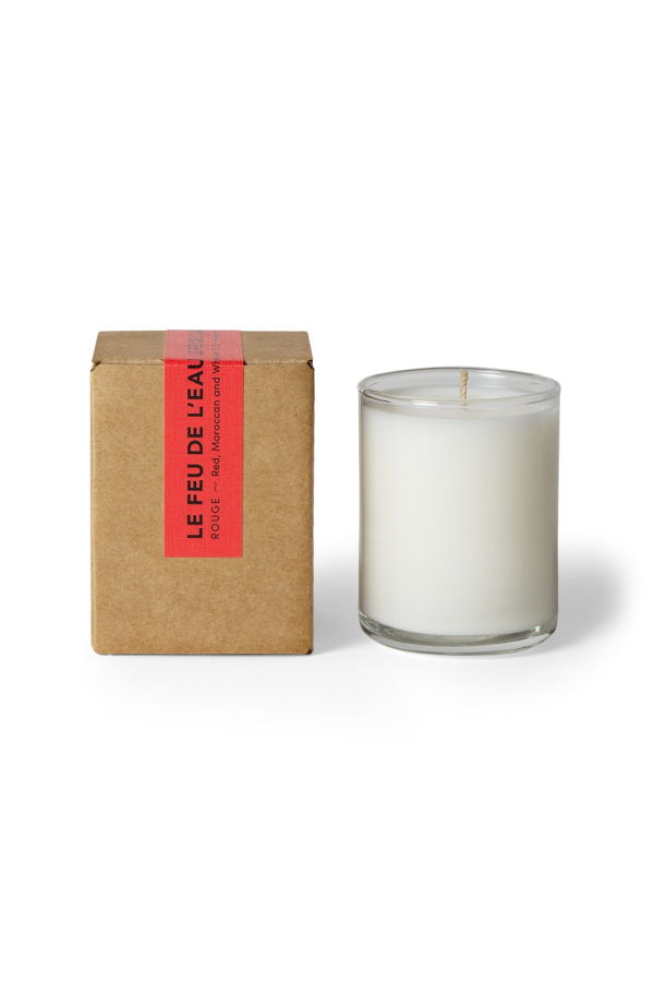 Le Feu De L'Eau Rouge Glass Votive Candle - Red