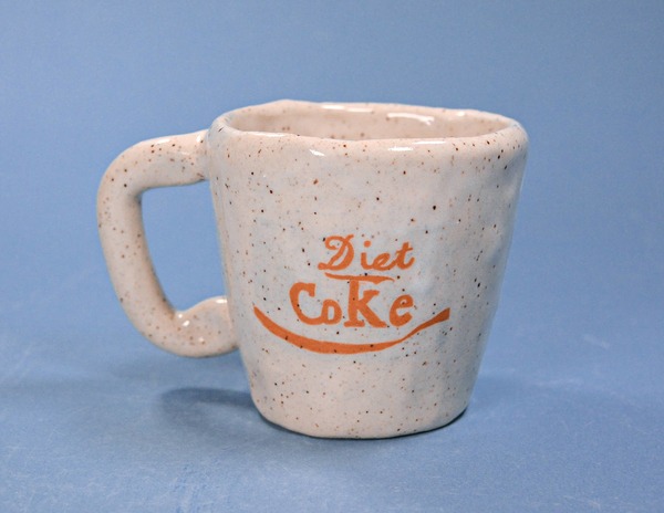 Juice Ceramics Handmade Pottery and Jewelry Diet Coke Speckled Stoneware Coffee Mug 78 oz