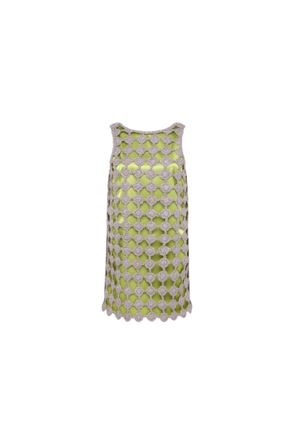 Simon Miller Sina Crochet Mini Dress - Moss / Satellite Silver