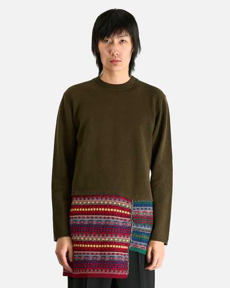Junya Watanabe Comme des Garçons WOLF COWICHAN CARDIGAN - DARK