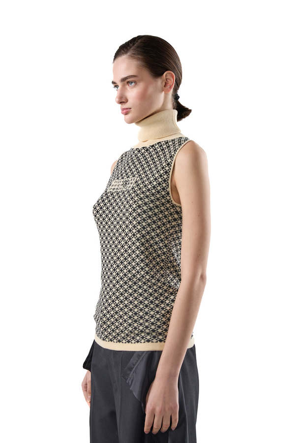 MM6 Maison Margiela Turtleneck Knit Sleeveless Top