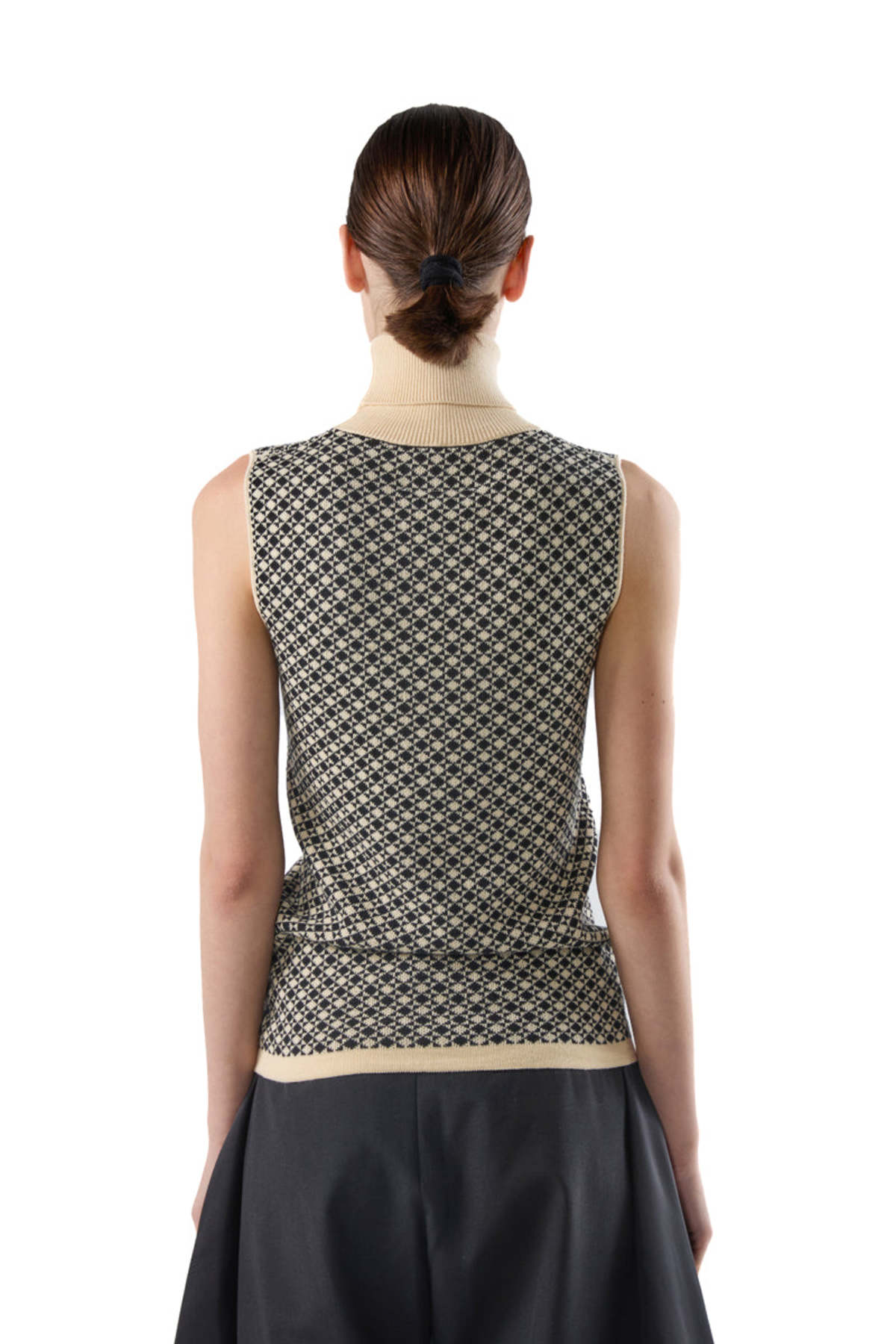 MM6 Maison Margiela Turtleneck Knit Sleeveless Top - Image 3 of 3