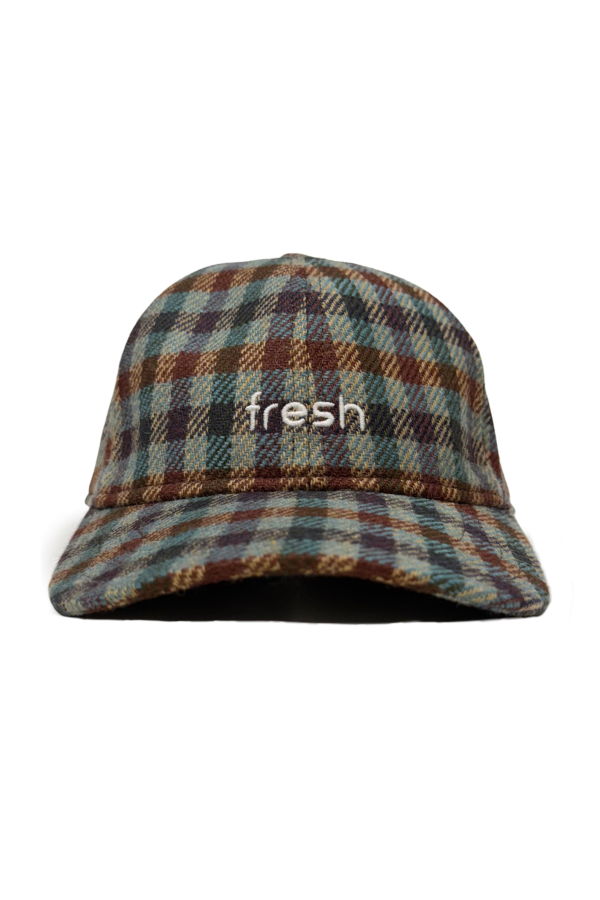 Fresh Six-Panel Pale Blue Tweed Cap
