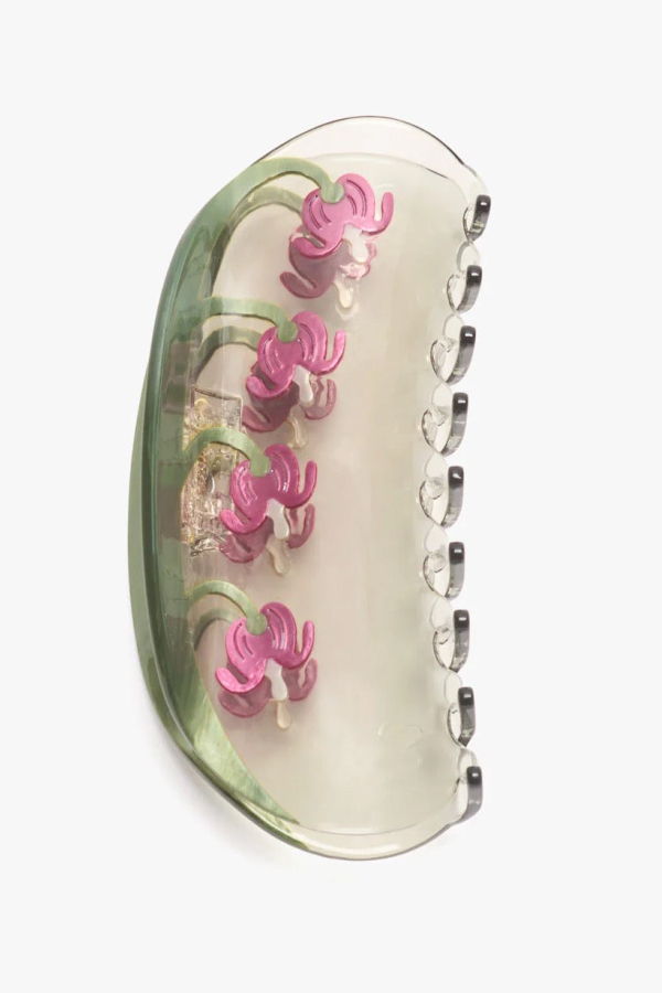 Winona Irene XL Bleeding Heart Flower Long Hair Claw Clip