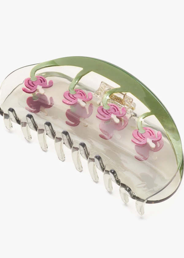 Winona Irene XL Bleeding Heart Flower Long Hair Claw Clip